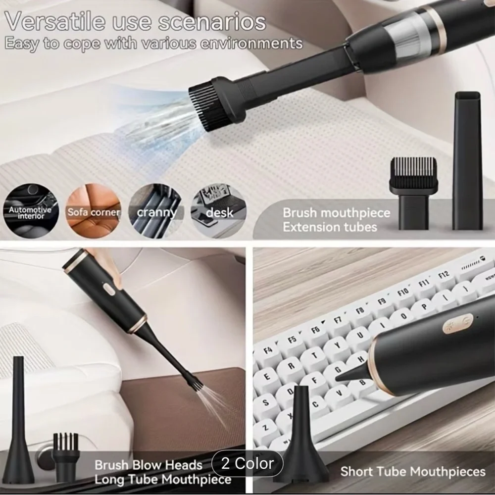 Cordless Handheld Vacuum Cleaner in White and Gold - Picture 4 of 7